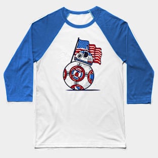 lets Roll BB Blue robot Baseball T-Shirt